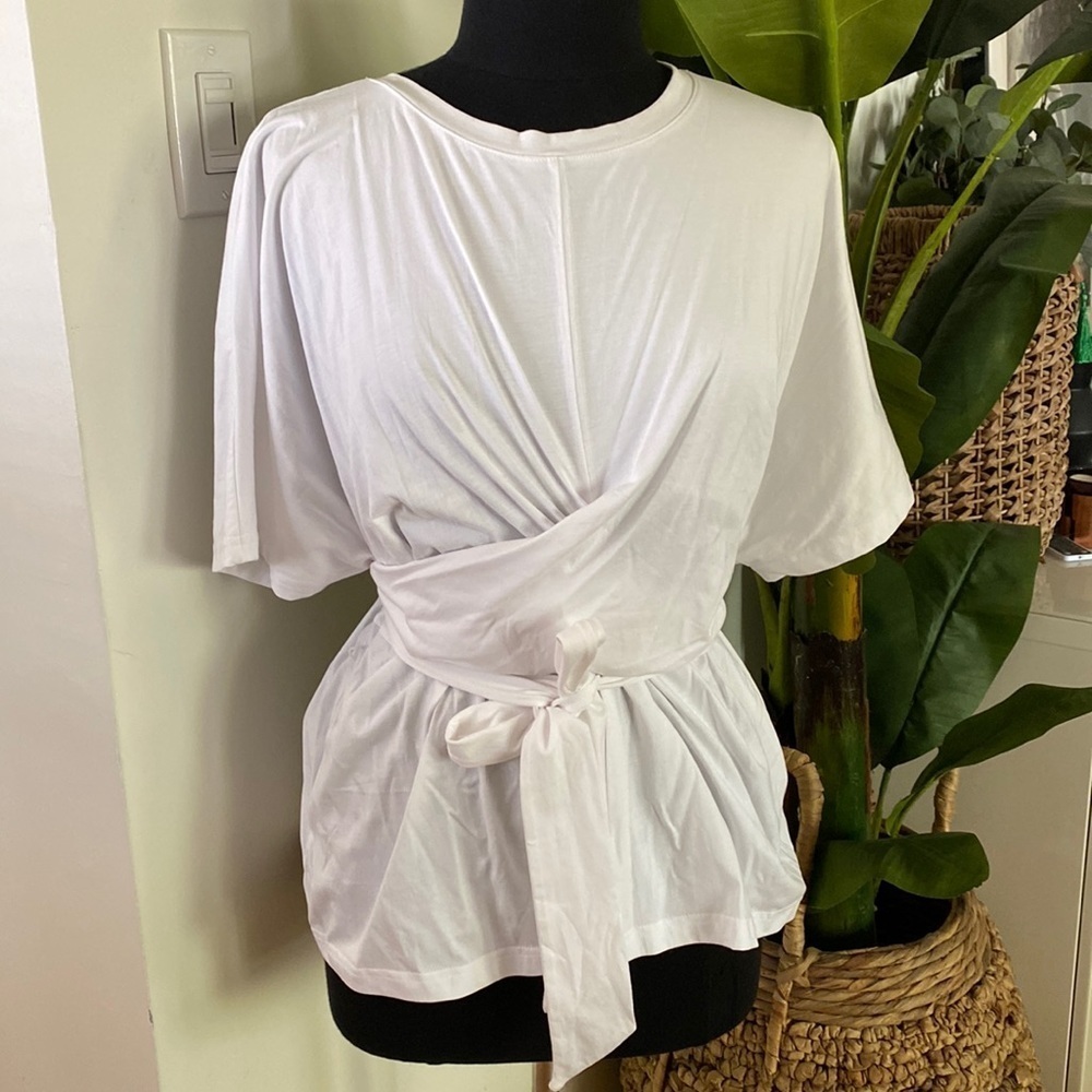 Banana Republic Criss Cross Wrap T-Shirt stop